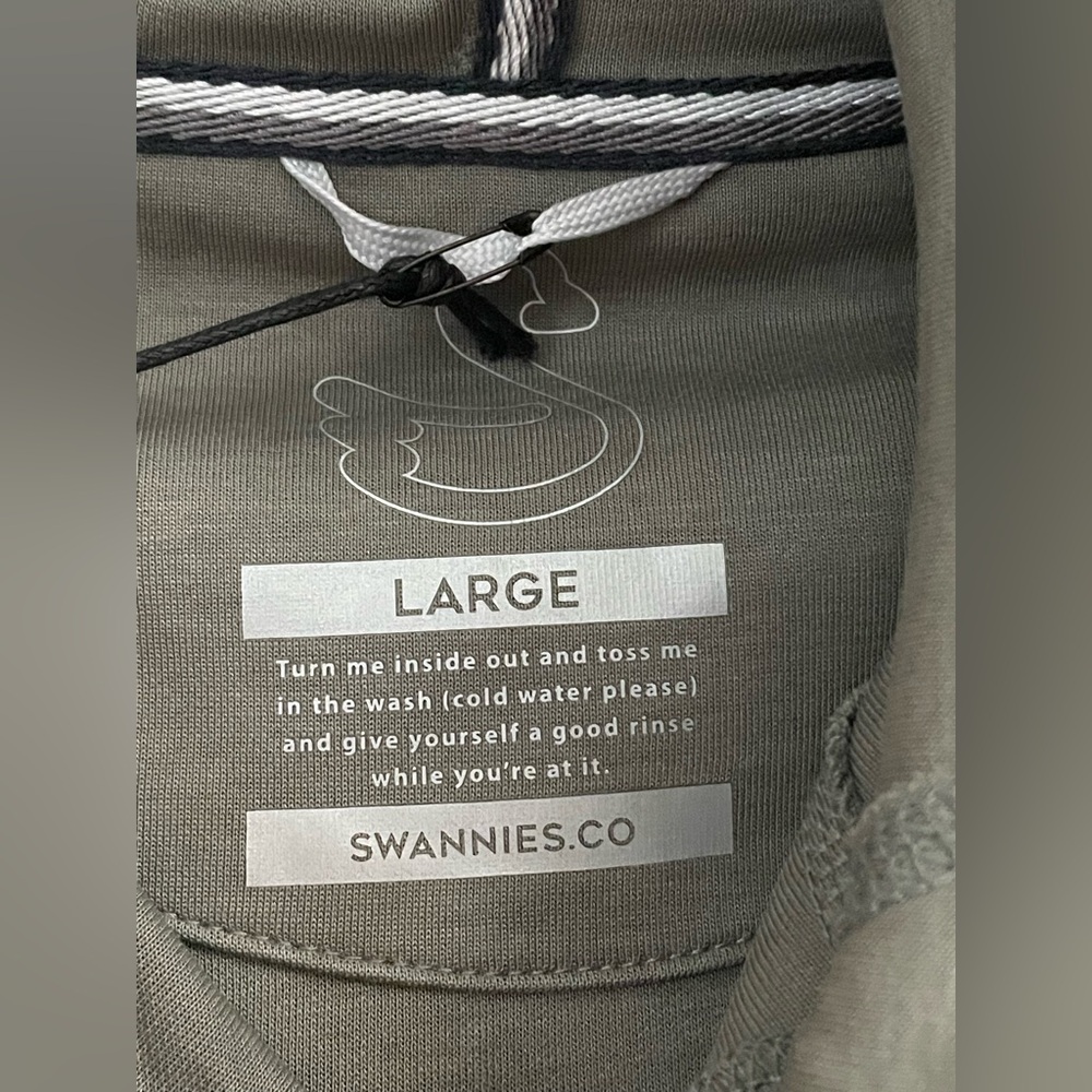 Swannies Golf Coastal Hoodie Mens Large Pullover Olive - Picture 8 of 11